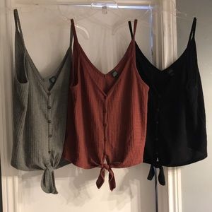 Wild fable spaghetti strap waffle knit top bundle